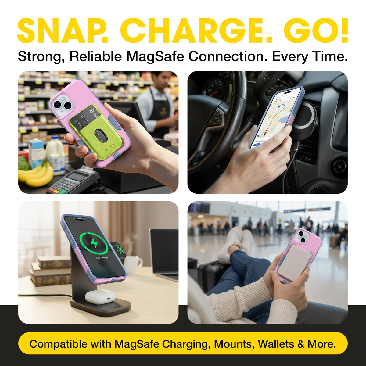 OtterBox iPhone 17e, 16e, 15, 14, & 13 Commuter Series Case - Black, Slim & Tough, Pocket-Friendly, with Port Protection - Thin & Protective iPhone Case, Dual-Layer, Impact Absorbing iPhone Case