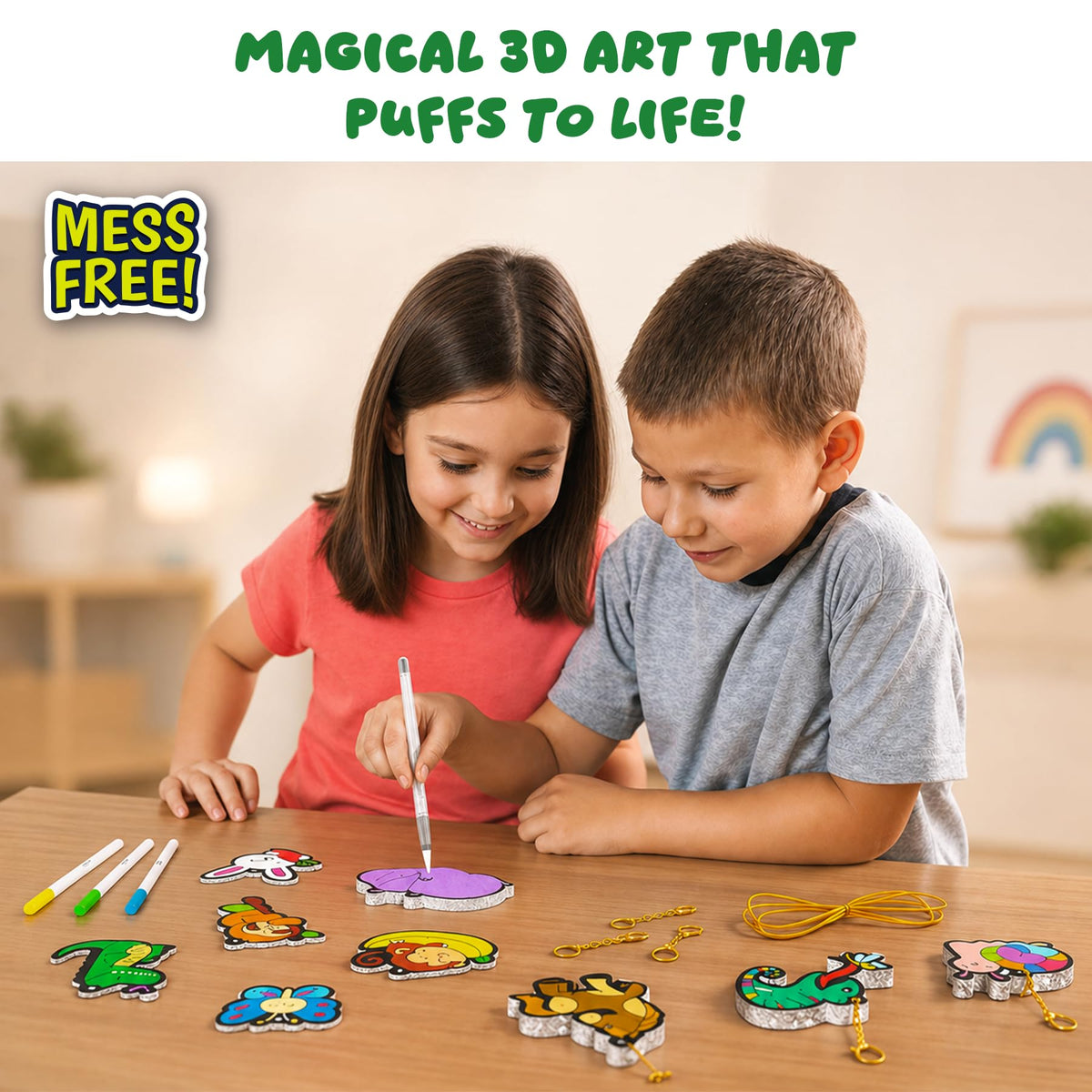Skillmatics Aqua Puffs Unicorns, Art & Craft Gift for Kids, Paint by Number