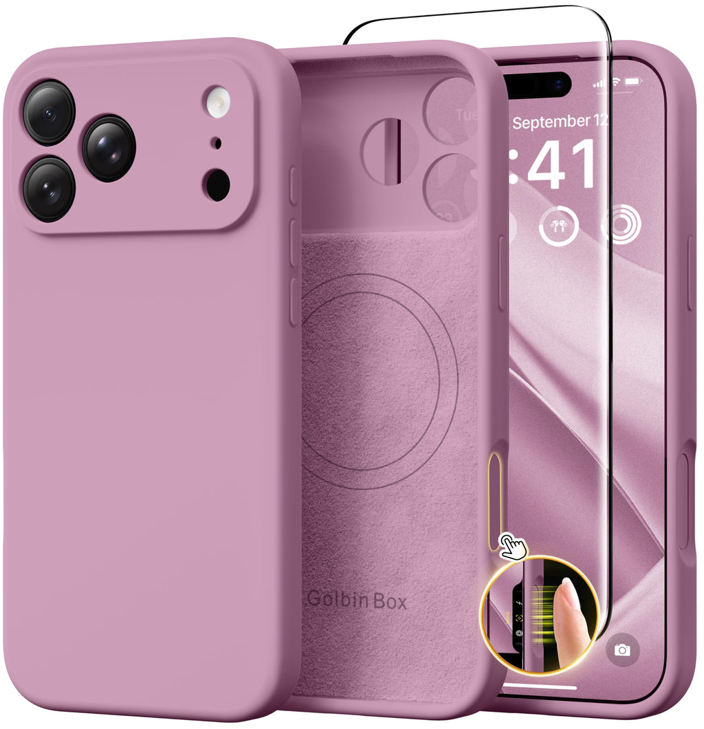 GolbinBox Magnetic for iPhone 17e/16e Case, Silicone Cover, Midnight Blue
