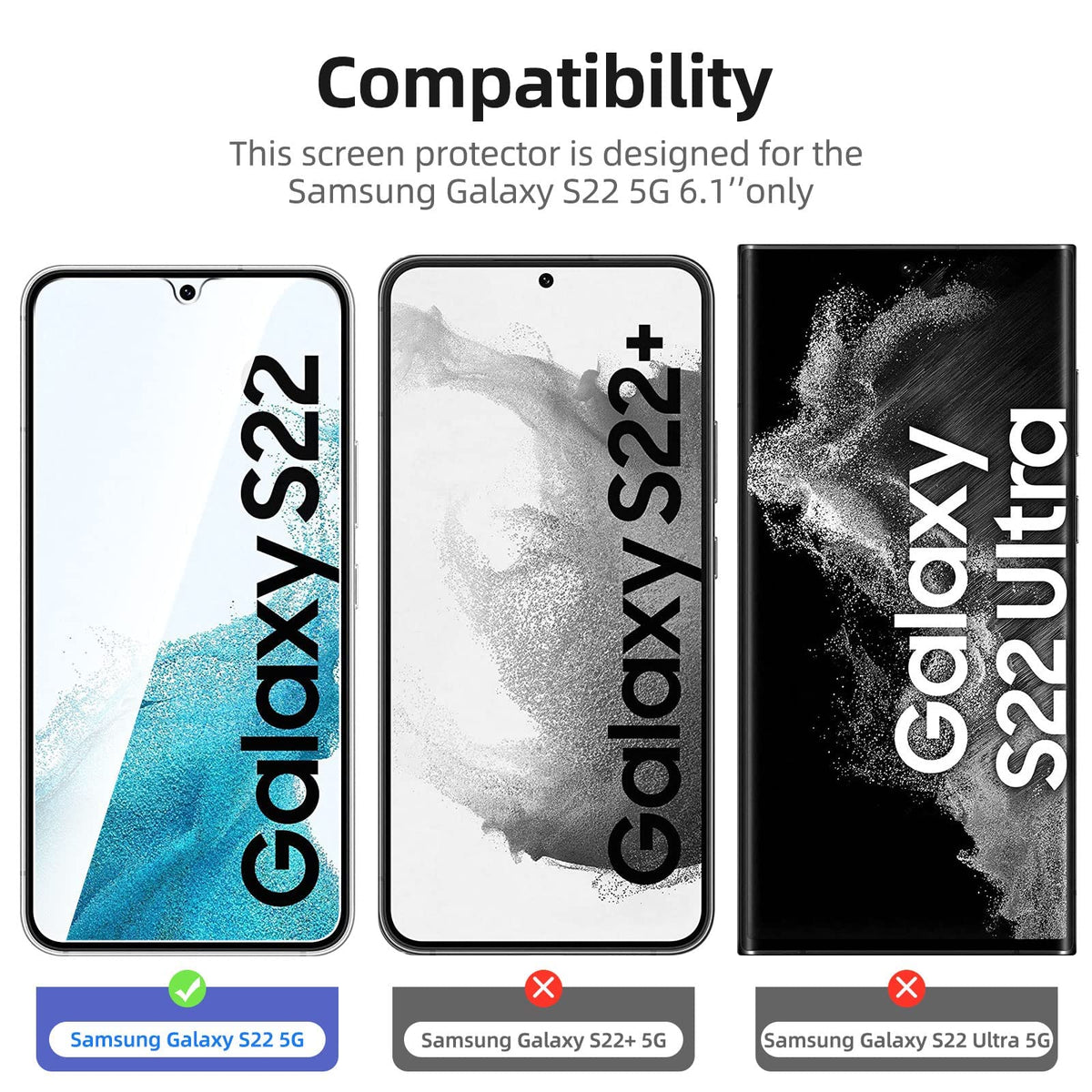 NEW'C for Samsung Galaxy S23 6.1" (SM-S911),Screen Protector Tempered Glass
