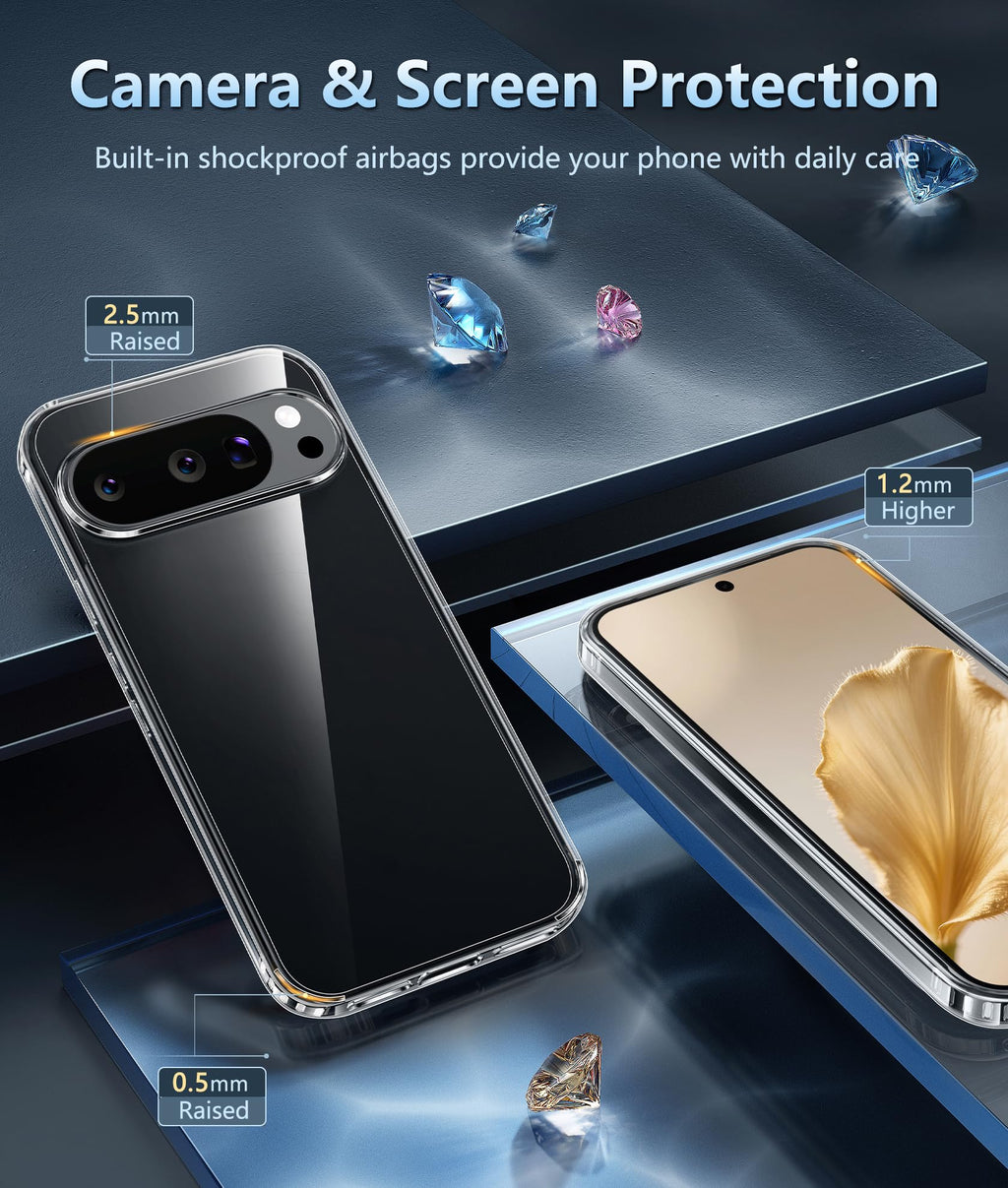 FNTCASE for Moto G-Power-5G-2026/2025 Clear Case with Screen Protector