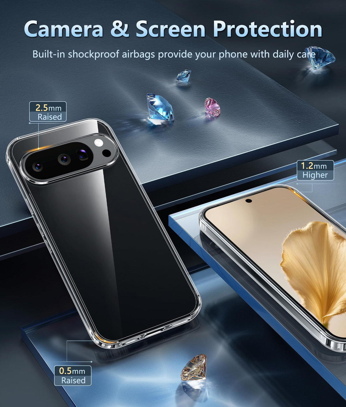 FNTCASE for Moto G-Power-5G-2026/2025 Clear Case with Screen Protector