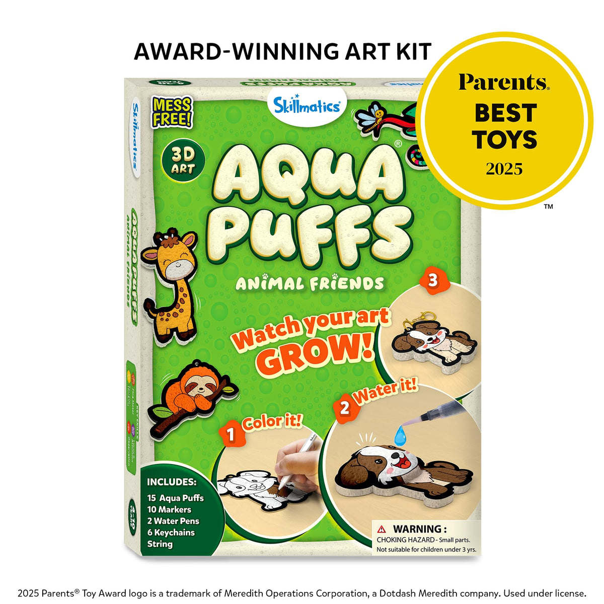 Skillmatics Aqua Puffs Unicorns, Art & Craft Gift for Kids, Paint by Number
