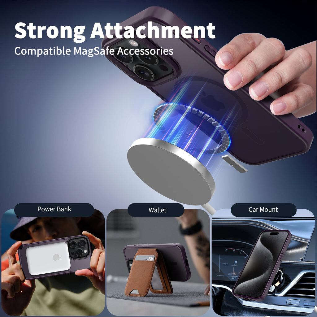 CACOE Magnetic Case for iPhone 13 & iPhone 14 6.1 inch, Matte Black