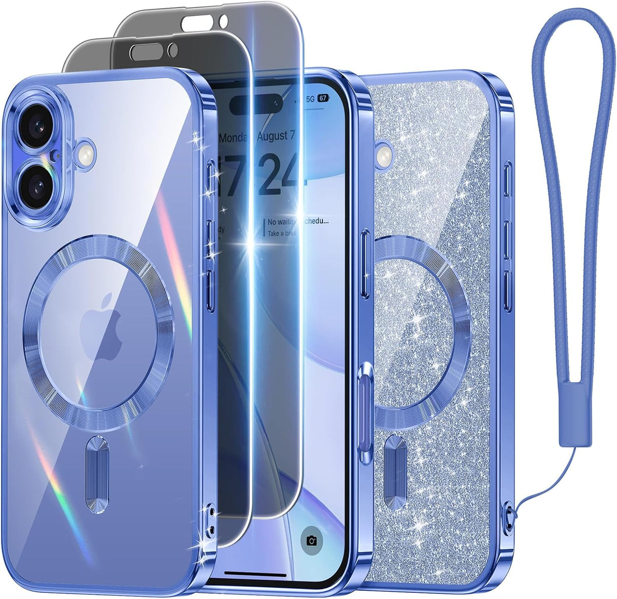 Meifigno for iPhone Air Case 6.5" with 2X Screen Protectors, Ultramarine