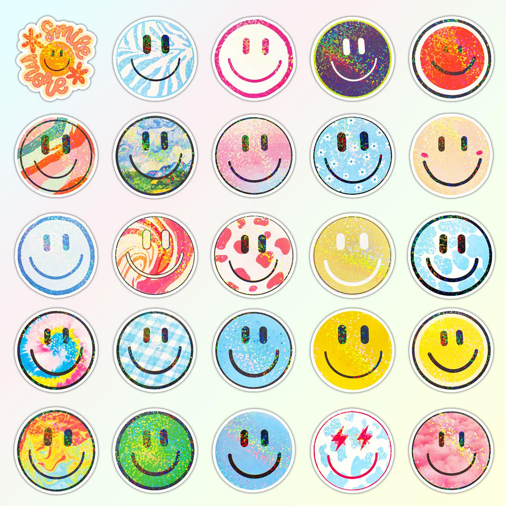 100PCS Smile Neon Stickers