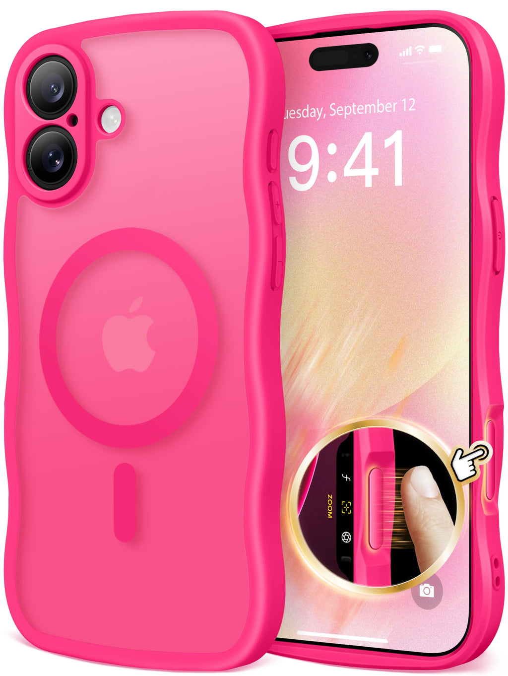 CAPRARO Cute for iPhone 13 Pro Case, Compatible with MagSafe