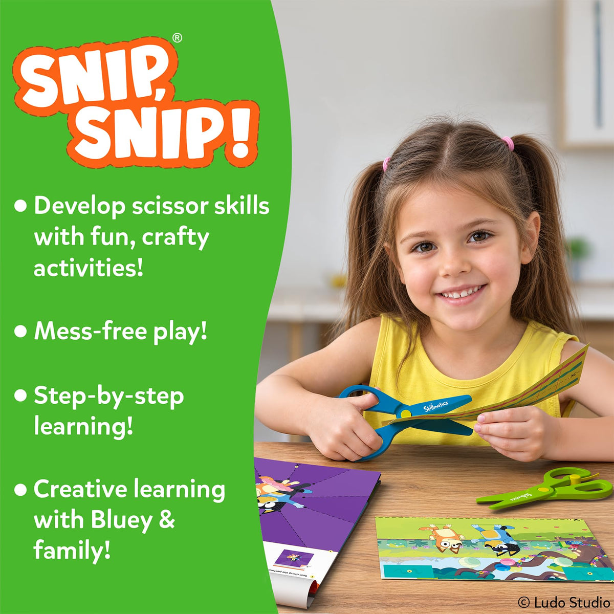 Skillmatics Snip Snip, Scissor Skills, Felt Craft Activity, Gift for Kids
