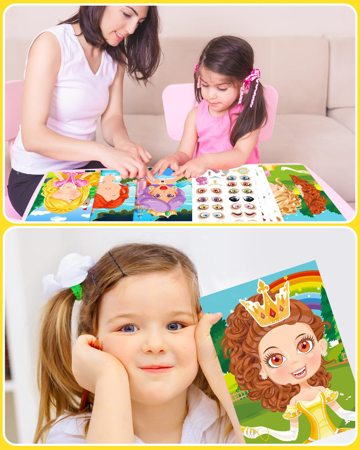 24 Pcs Make Your Own Axolotl Sticker, Party Favors Face Stickers for Kids