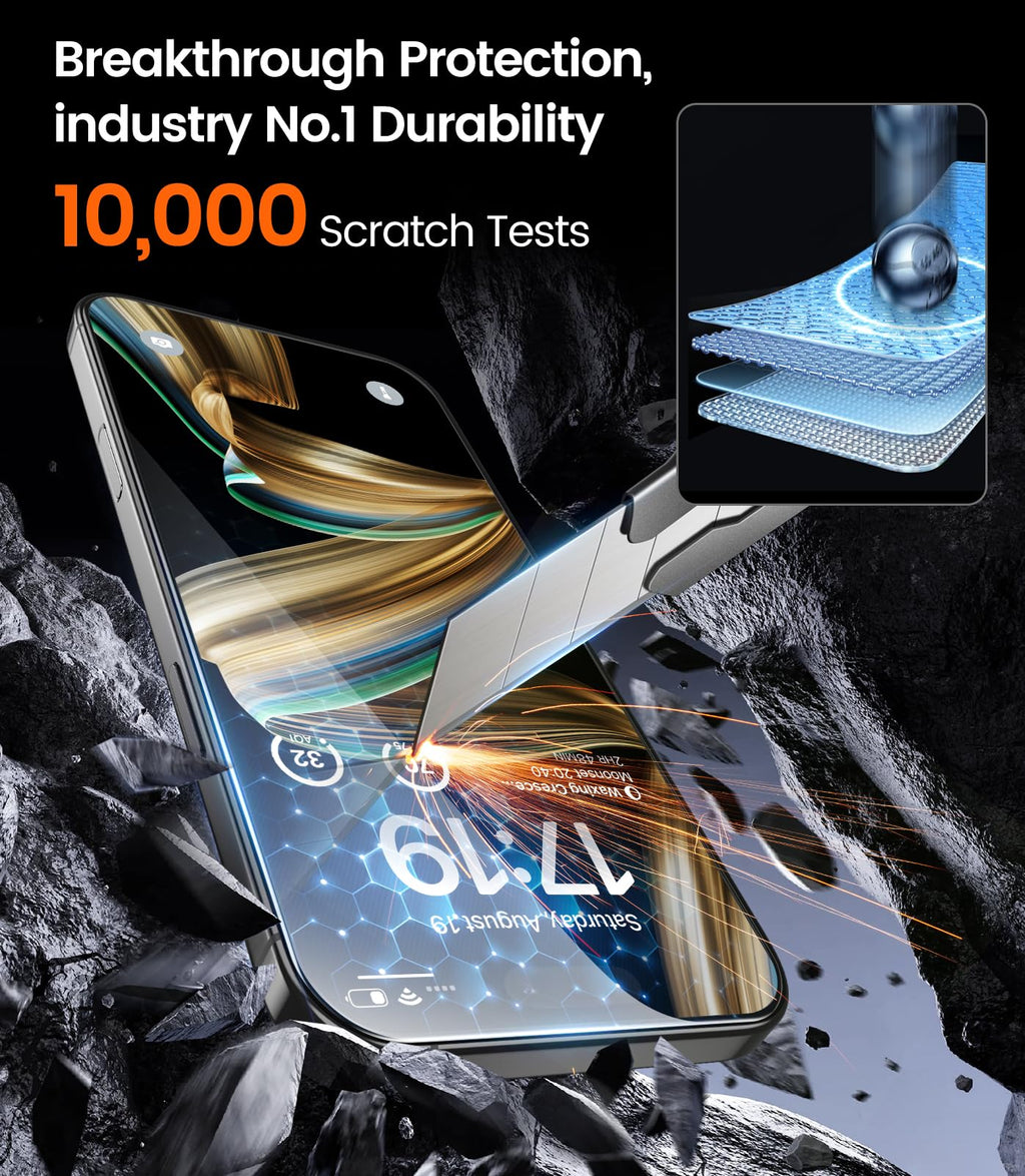 EZ-GLAZ-4 Pack for iPhone 17 Pro Max Screen Protector (6.9") HD Clear