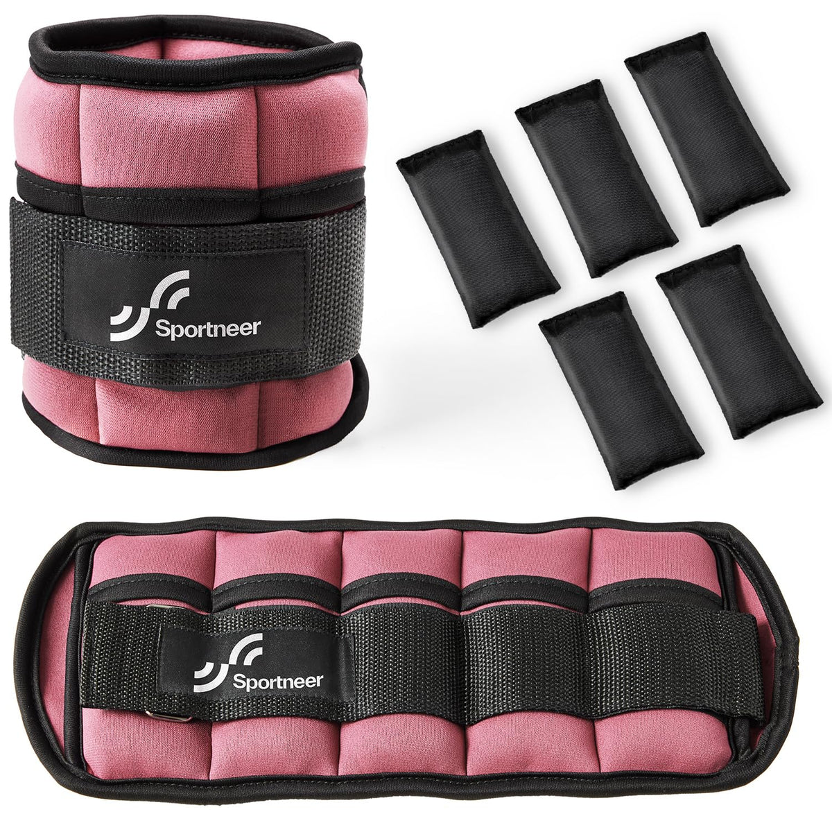 Sportneer Adjustable Ankle Weights, 2-10 lb per Pair, Removable Weights