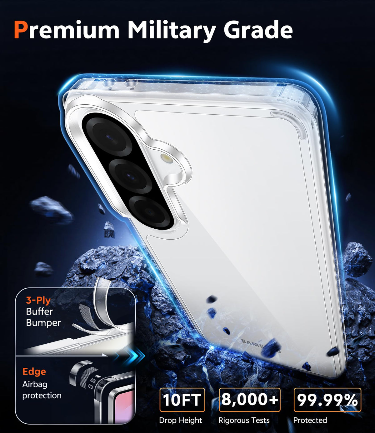 FNTCASE for Moto G-Power-5G-2026/2025 Clear Case with Screen Protector