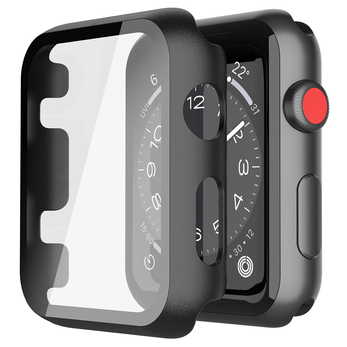 Misxi Case with Screen Protector for 38mm Apple Watch Series 3/2