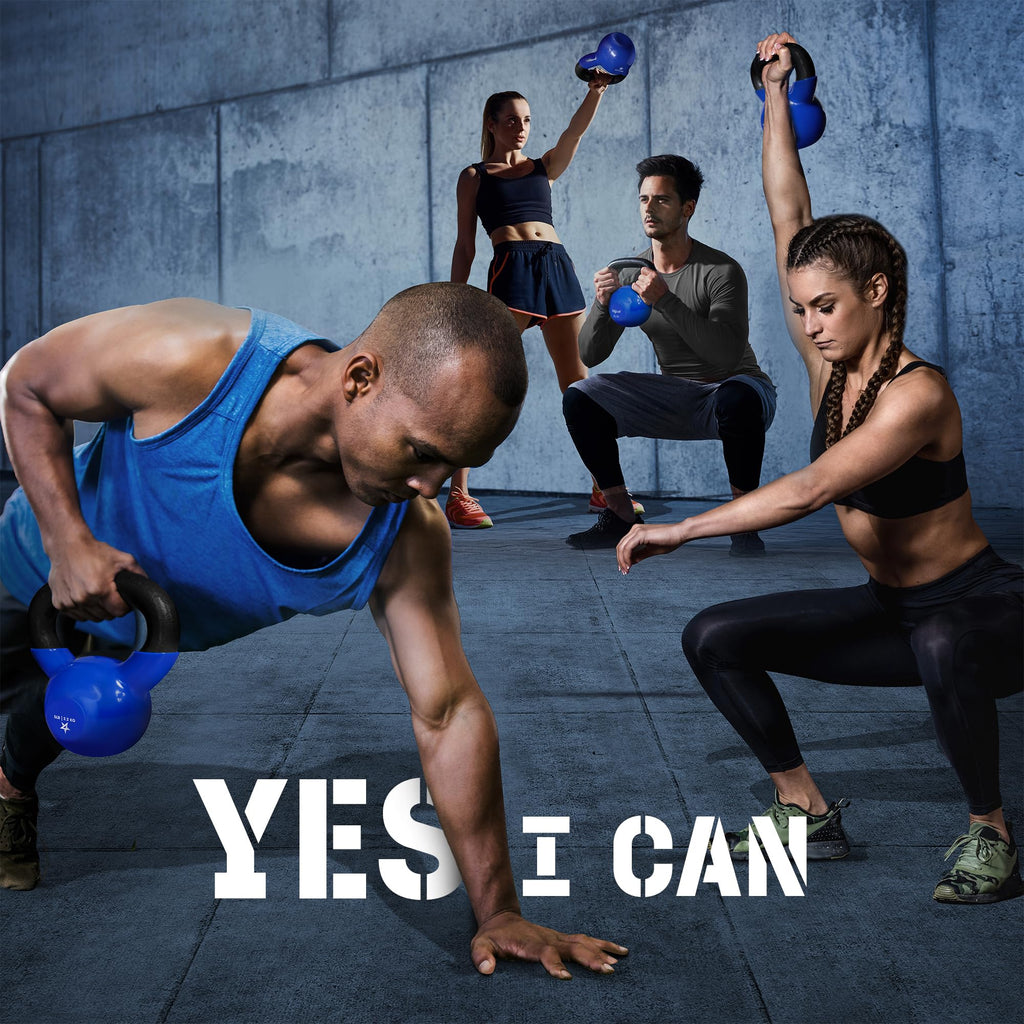 Yes4All Vinyl Kettlebell, 5–100 Lb Strength Training Kettlebell