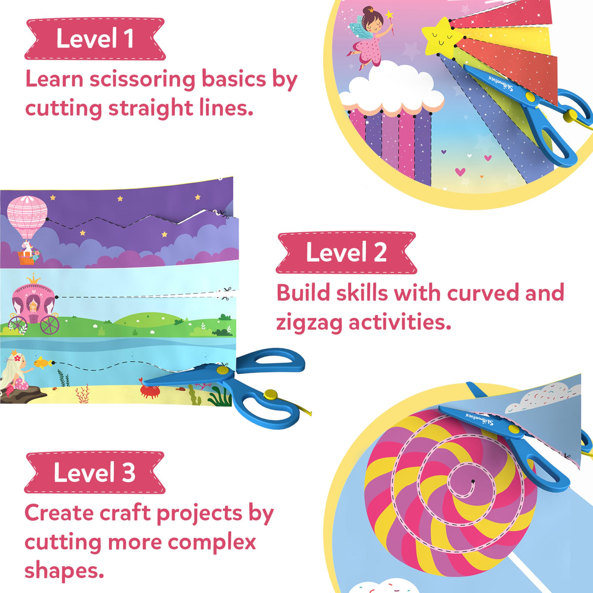 Skillmatics Snip Snip, Scissor Skills, Felt Craft Activity, Gift for Kids