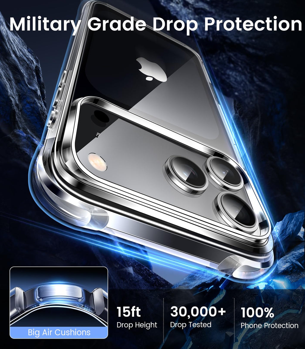 Mkeke for iPhone 18 Pro Max Case Clear [Not-Yellowing]