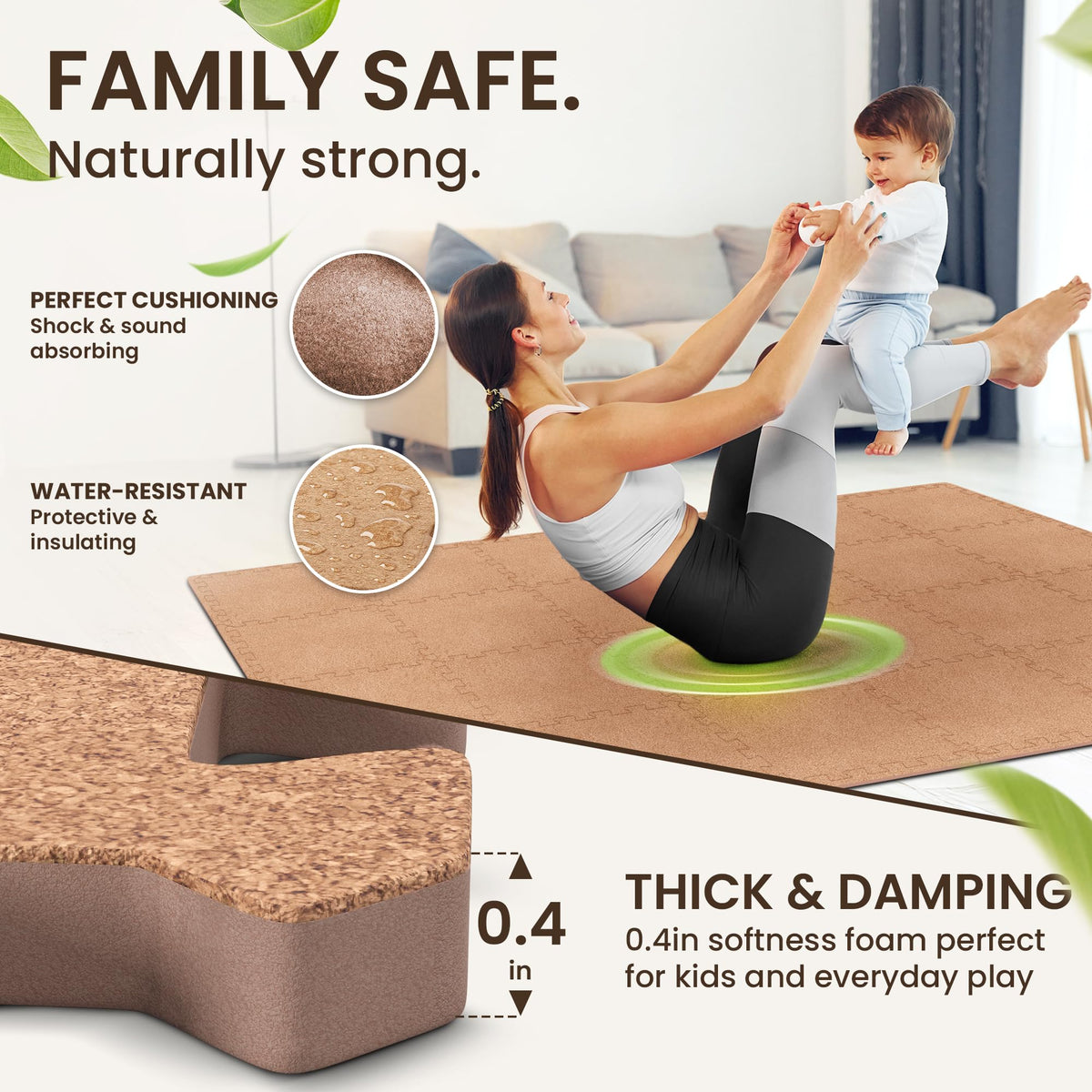 bemaxx Gym Mats Set - EVA Interlocking Foam Floor Tiles Workout Mat Puzzle