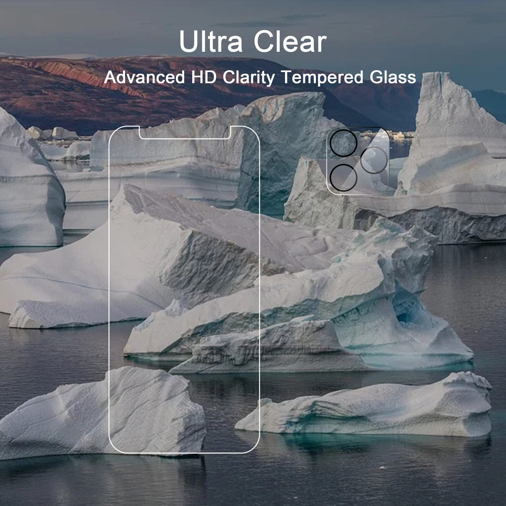 Ailun Screen Protector + Camera Lens Protector for iPhone 16, 3+3 Pack