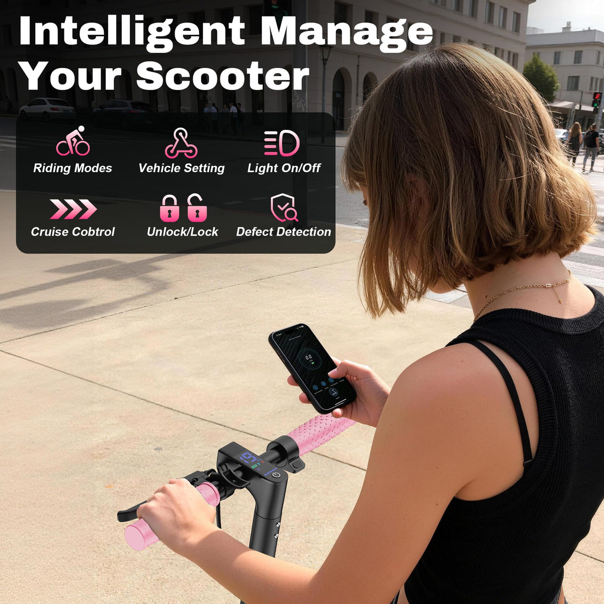 VOLPAM Electric Scooter, 350W/500W Motor, 21/28/40 Miles Long Range