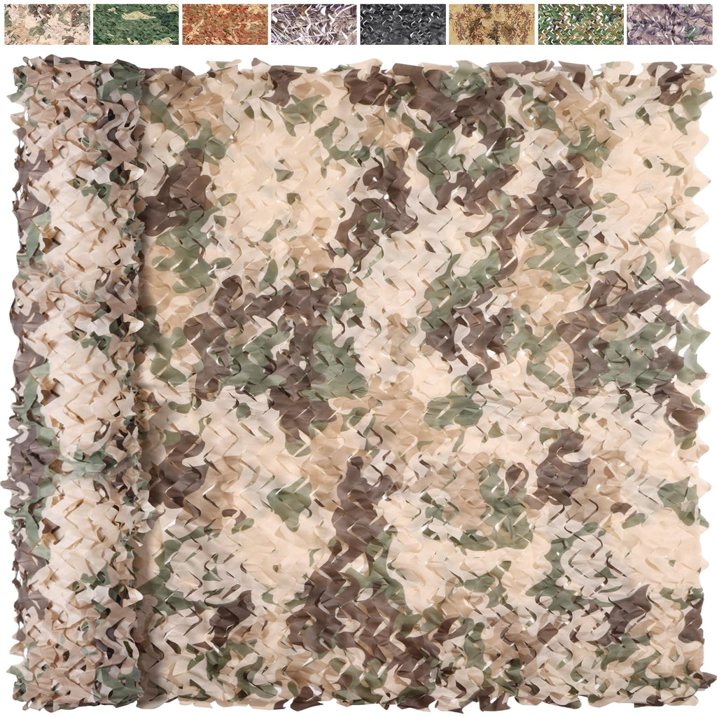 Camo Netting Camouflage Netting 20x20 10x20 10x10 Bulk Roll Burlap Camo Tarp Sunshade Net for Hunting Blind Dinosaur Birthday Jungle MilitaryTheme Party Decoration Camping Shooting