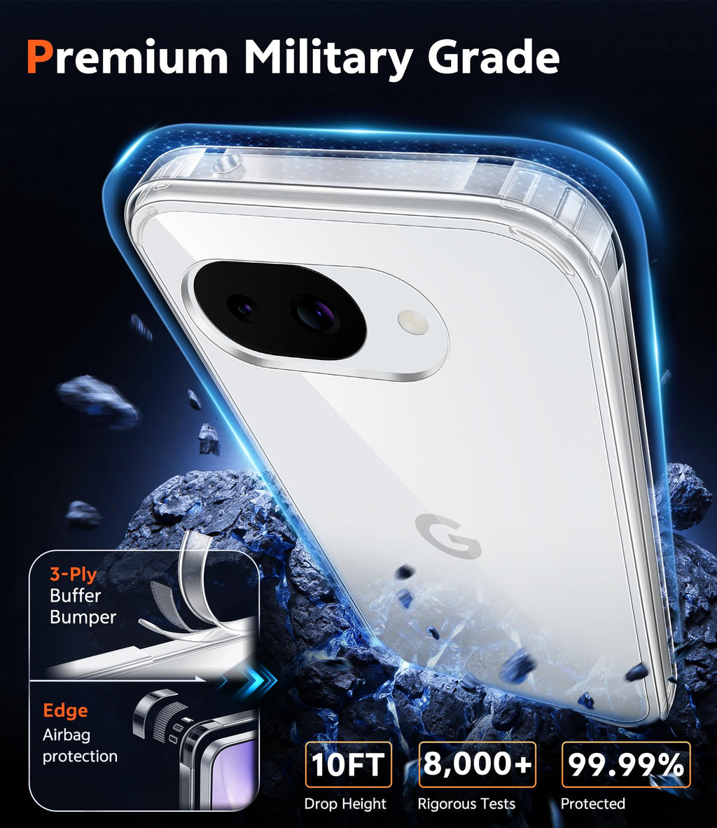 FNTCASE for Moto G-Power-5G-2026/2025 Clear Case with Screen Protector