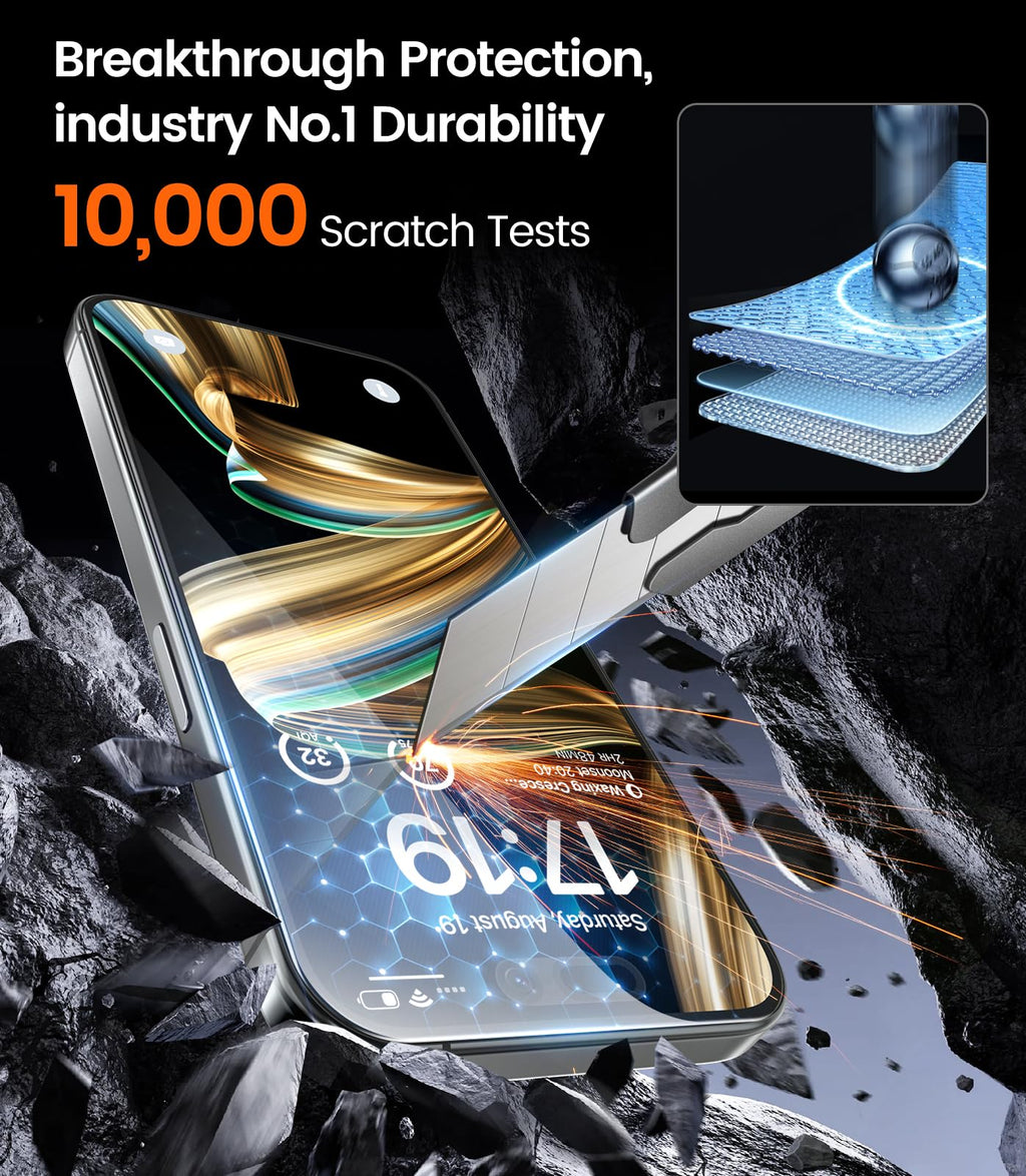 EZ-GLAZ-4 Pack for iPhone 17 Pro Max Screen Protector (6.9") HD Clear