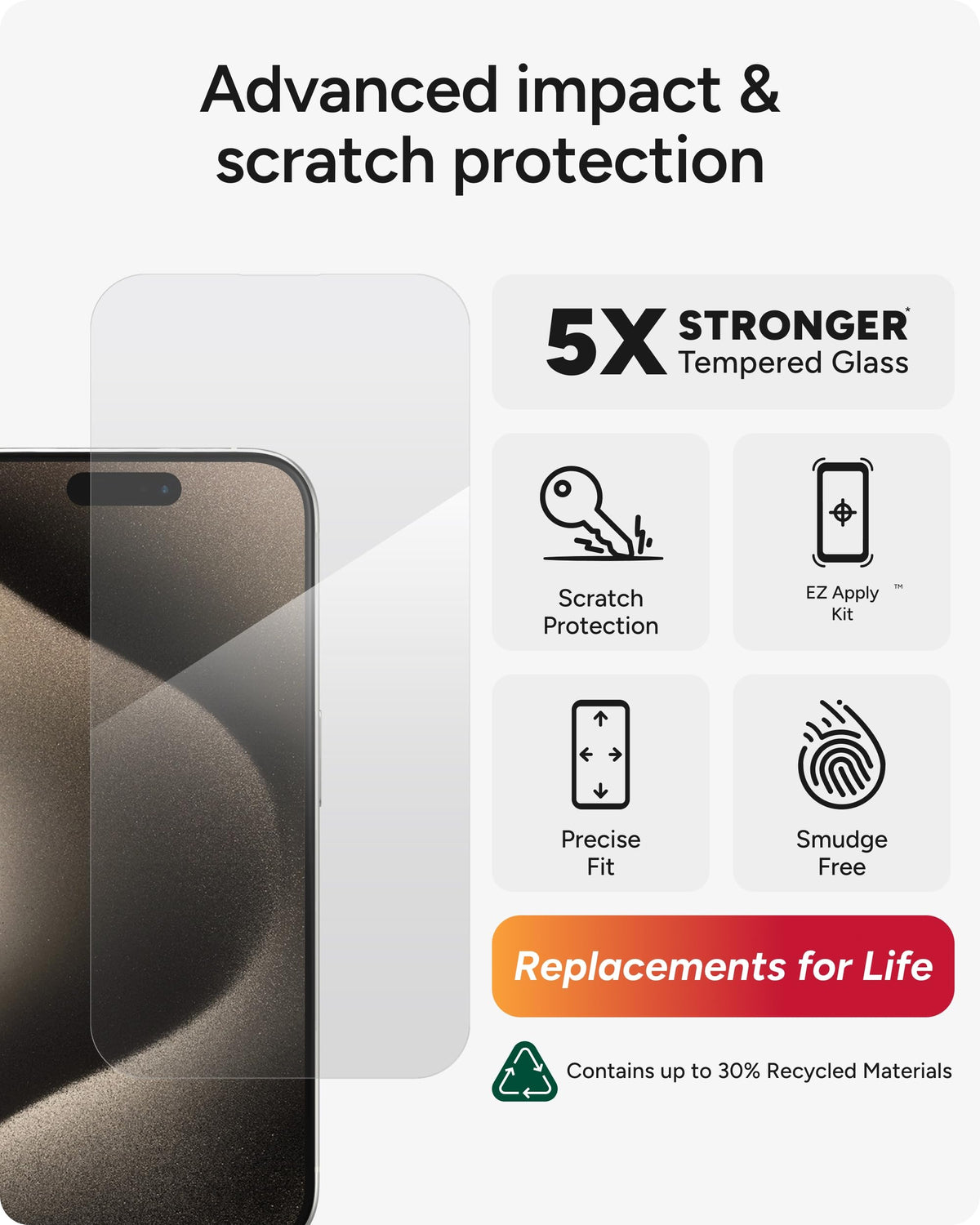 ZAGG Glass Elite Screen Protector for Apple iPhone 11 Pro Max and Xs Max
