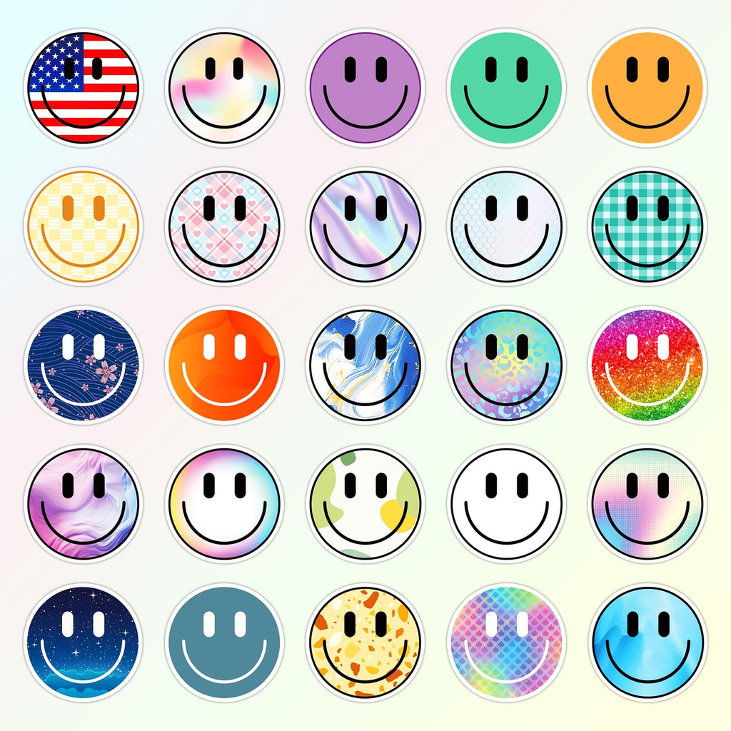 100PCS Smile Neon Stickers