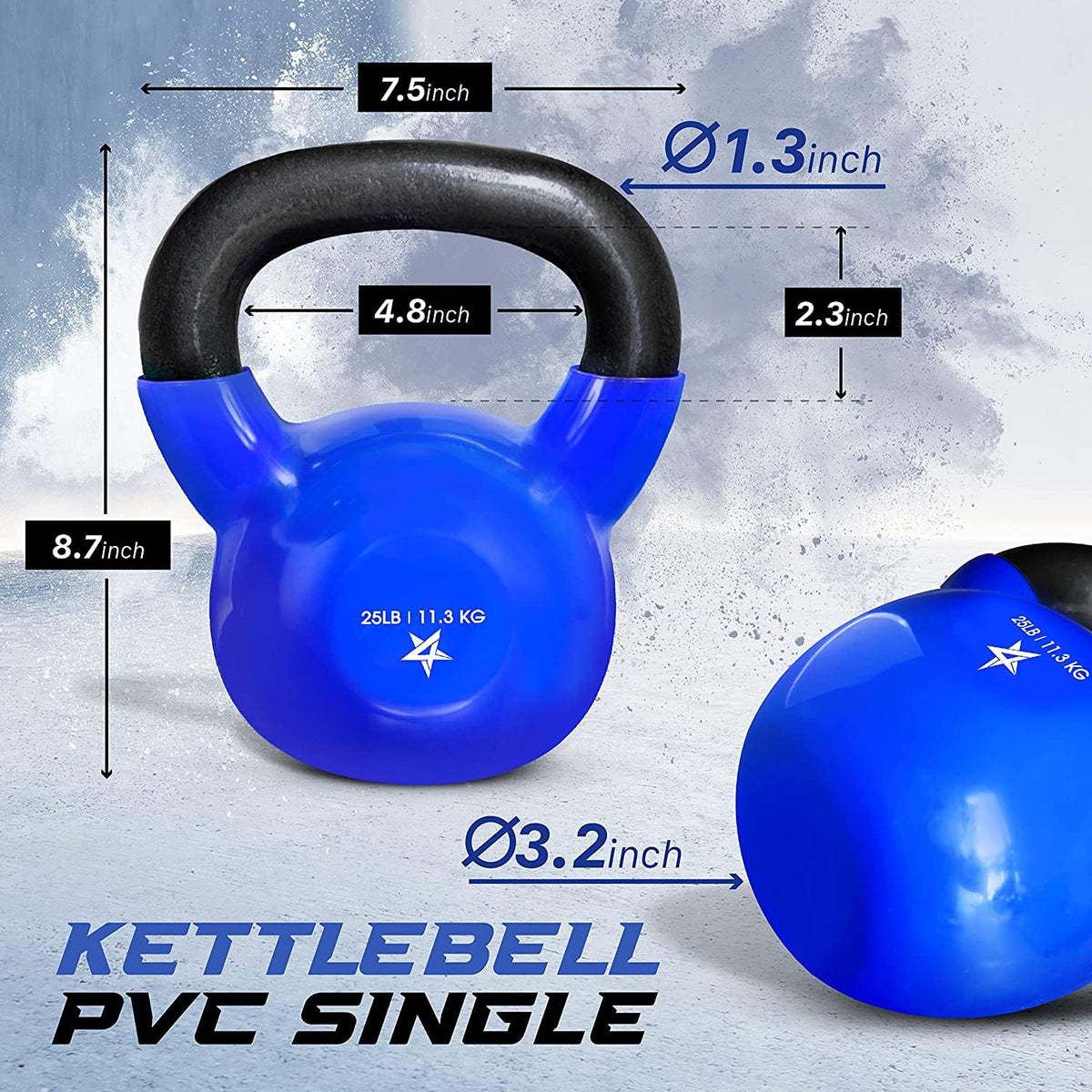 Yes4All Vinyl Kettlebell, 5–100 Lb Strength Training Kettlebell
