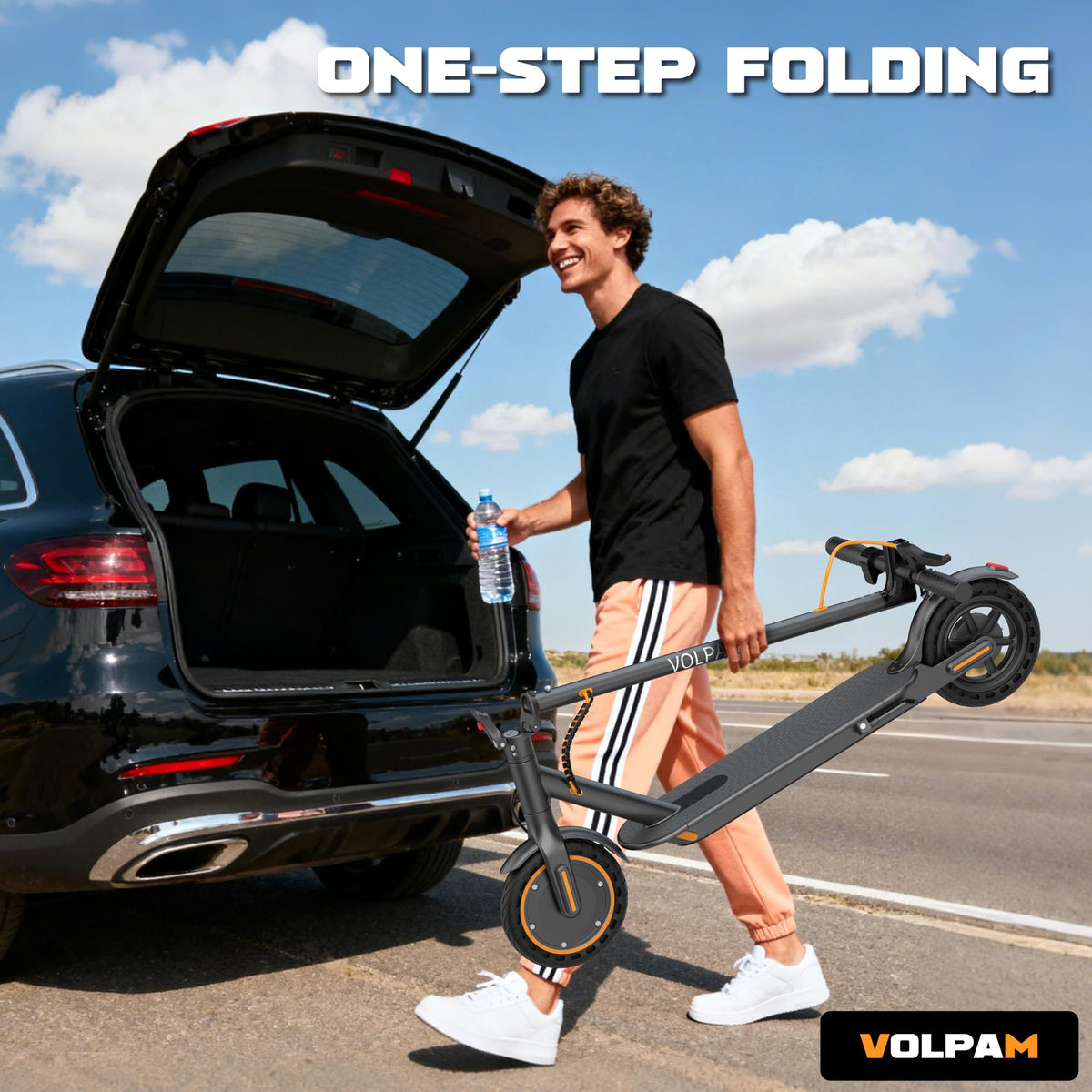 VOLPAM Electric Scooter, 350W/500W Motor, 21/28/40 Miles Long Range