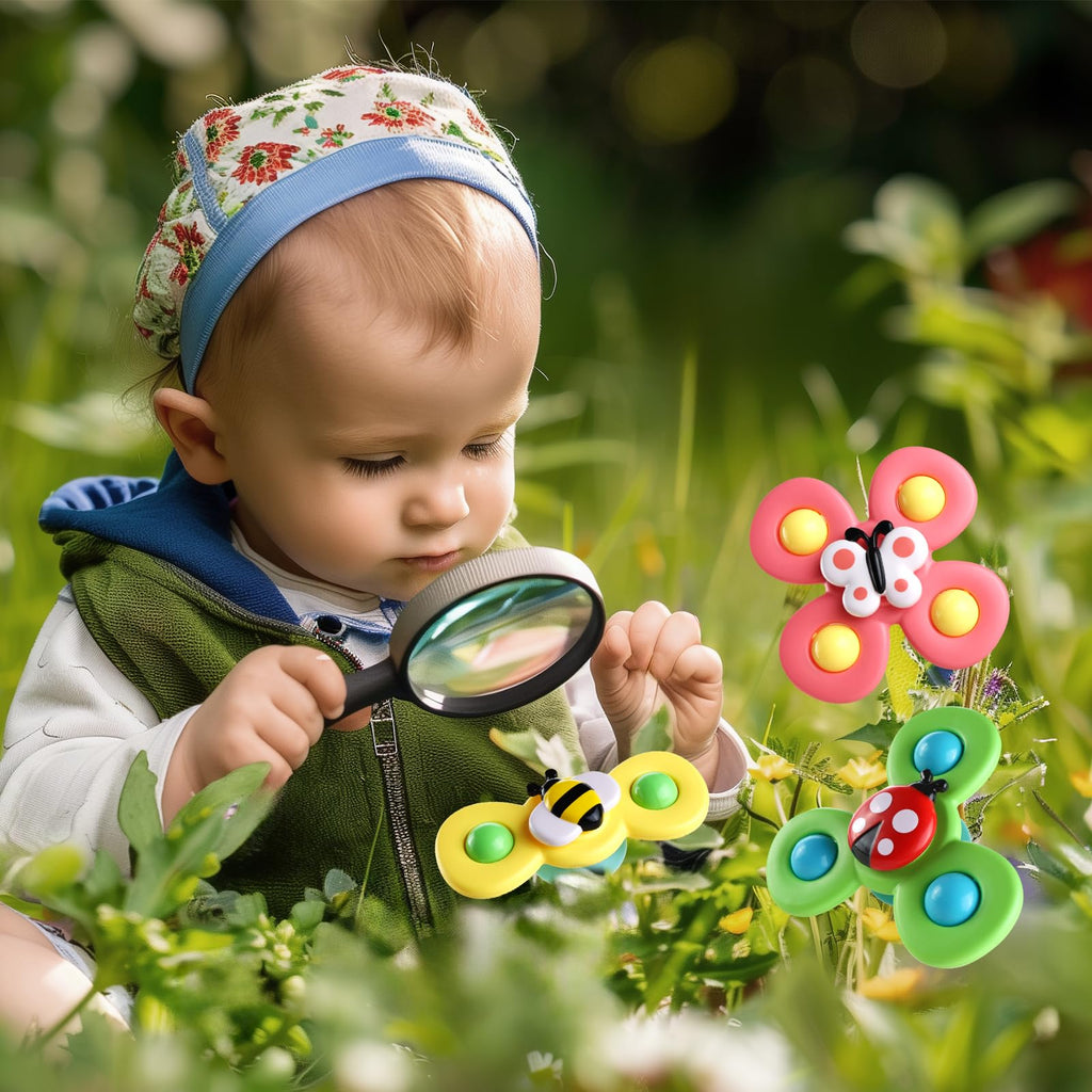 ALASOU Suction Cup Spinner Airplane Travel Toys for 1 Year Old Boy Girl