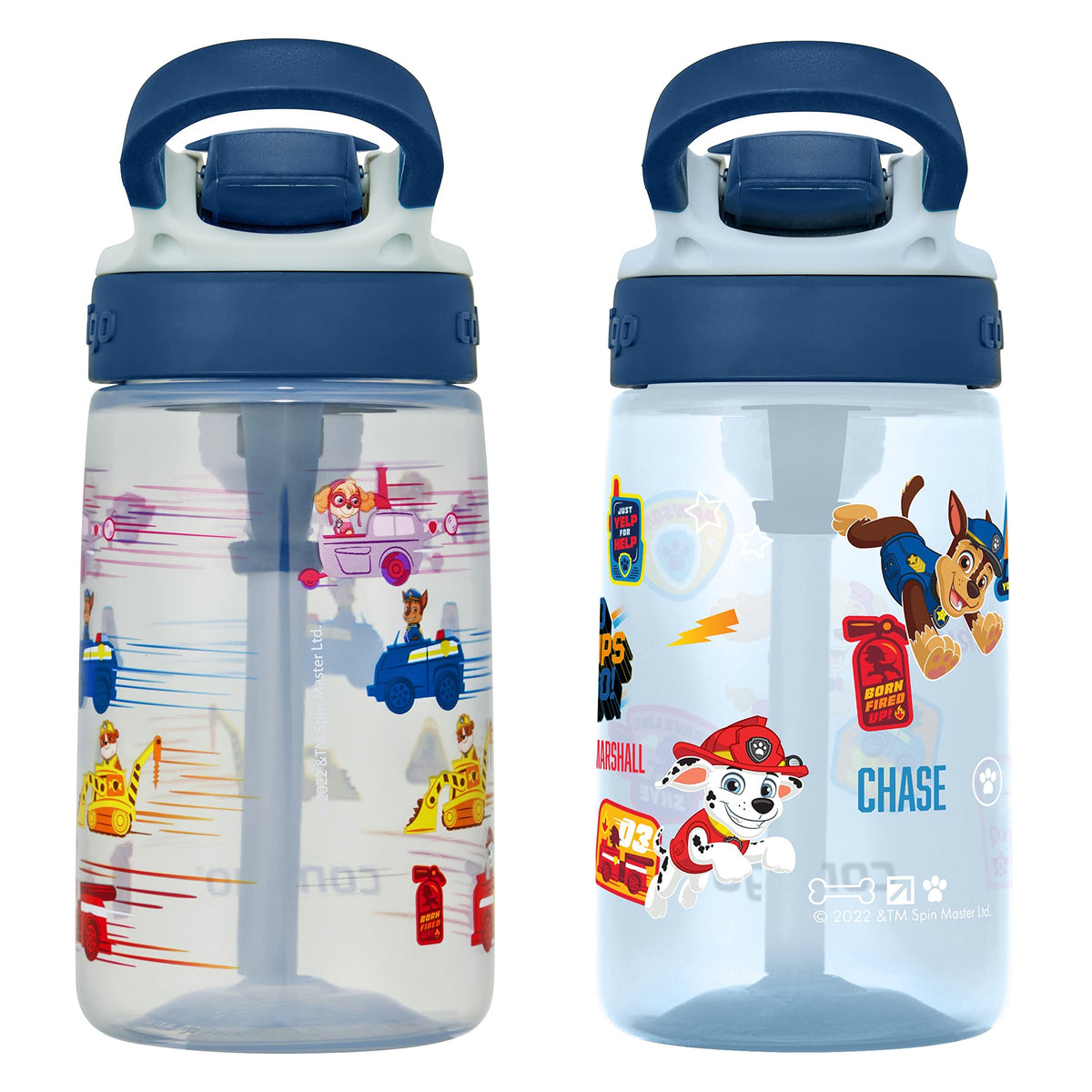 Contigo Aubrey Kids Water Bottle, Dinos & Sharks, 14oz, 2-Count