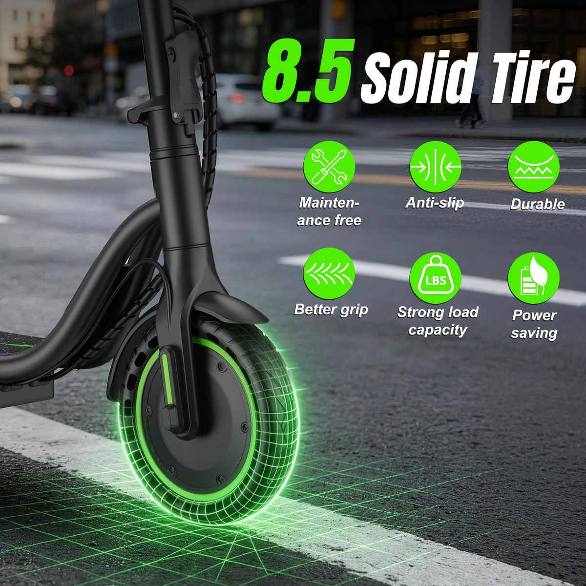 VOLPAM Electric Scooter, 350W/500W Motor, 21/28/40 Miles Long Range
