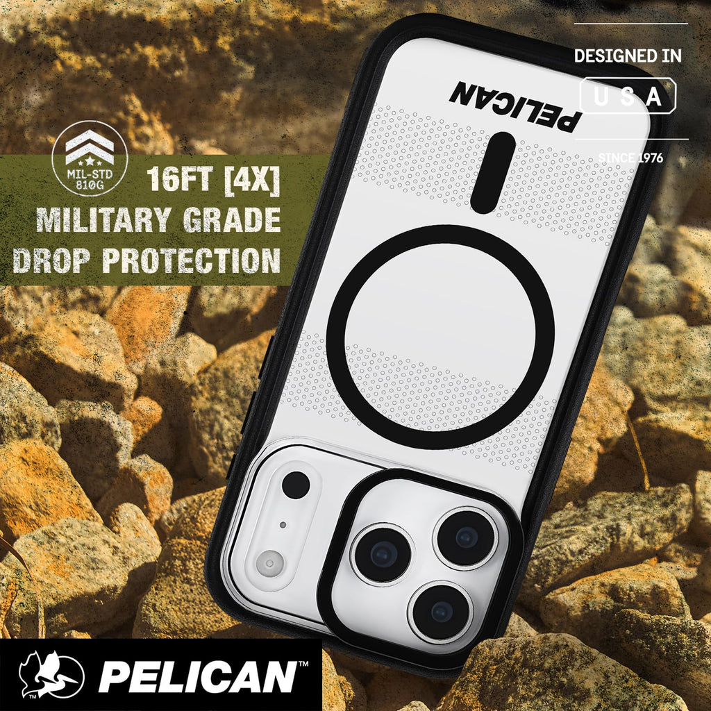 Pelican iPhone 17 Pro Case - MagSafe Phone Case -Ranger Frosted Clear/Black