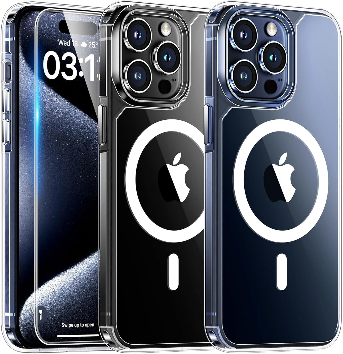 TAURI for iPhone 15 Pro Case, Compatible with MagSafe, Clear