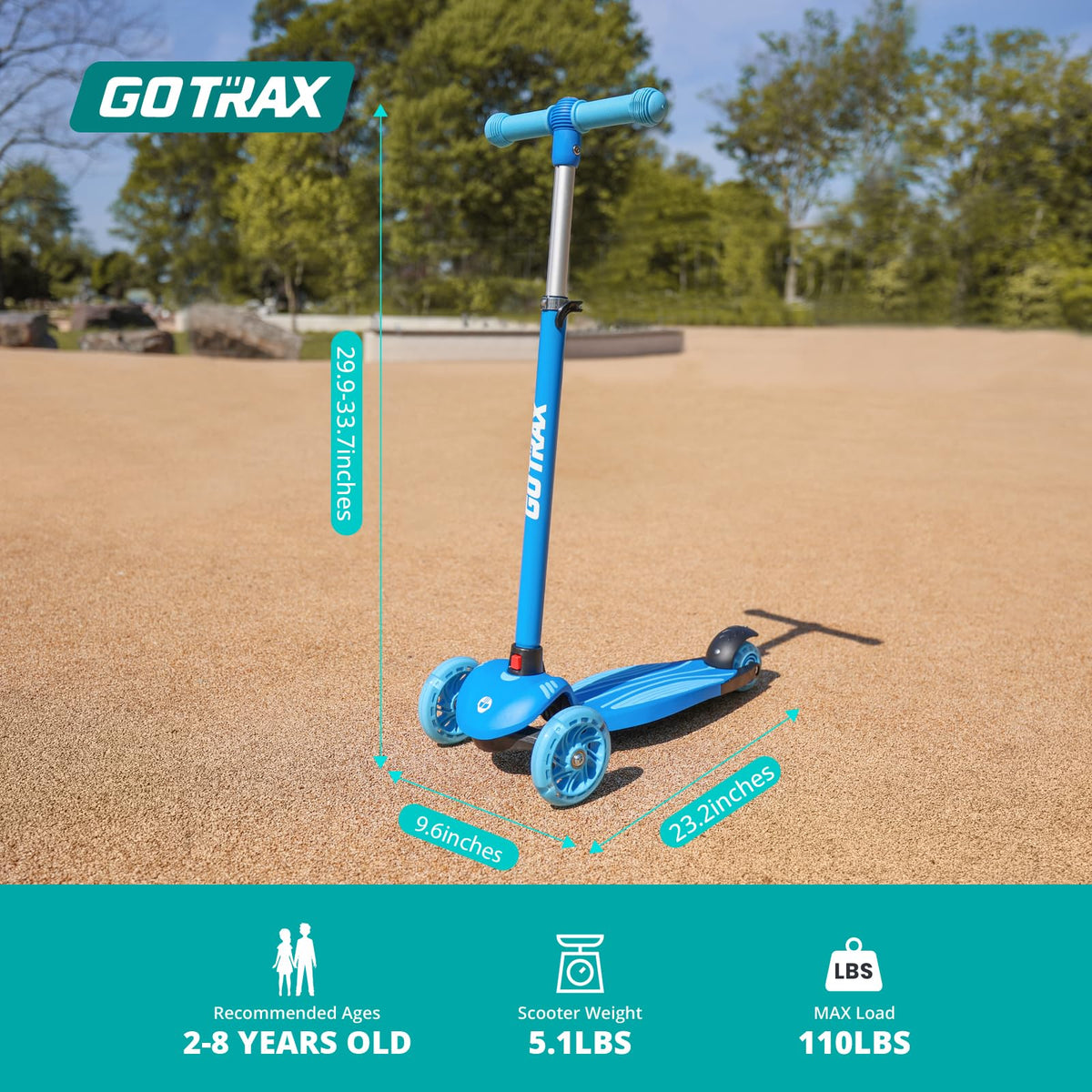 Gotrax KS1 Kids Kick Scooter, 3 Wheels for Boys & Girls 2-8, Gifts