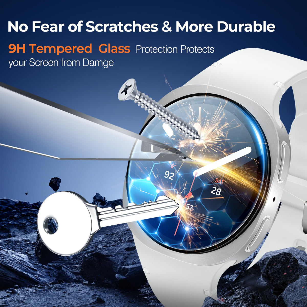 LK 6Pcs for Apple Watch Series 12/Series 11/Series 10 46mm Screen Protector