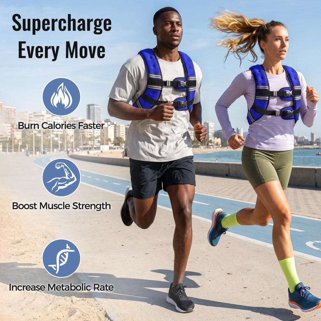 Zeerun Weighted Vest, 6/8/10/12/15/18/20/24/30LB for Men Women