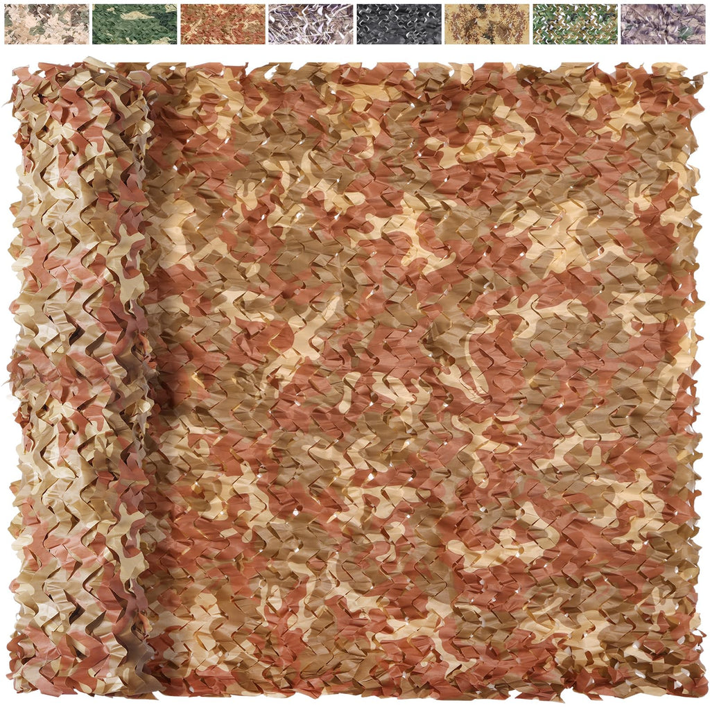 Camo Netting Camouflage Netting 20x20 10x20 10x10 Bulk Roll Burlap Camo Tarp Sunshade Net for Hunting Blind Dinosaur Birthday Jungle MilitaryTheme Party Decoration Camping Shooting