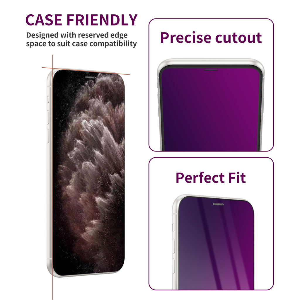 2 Pack Privacy Screen Protector for iPhone 14 Pro Max Purple
