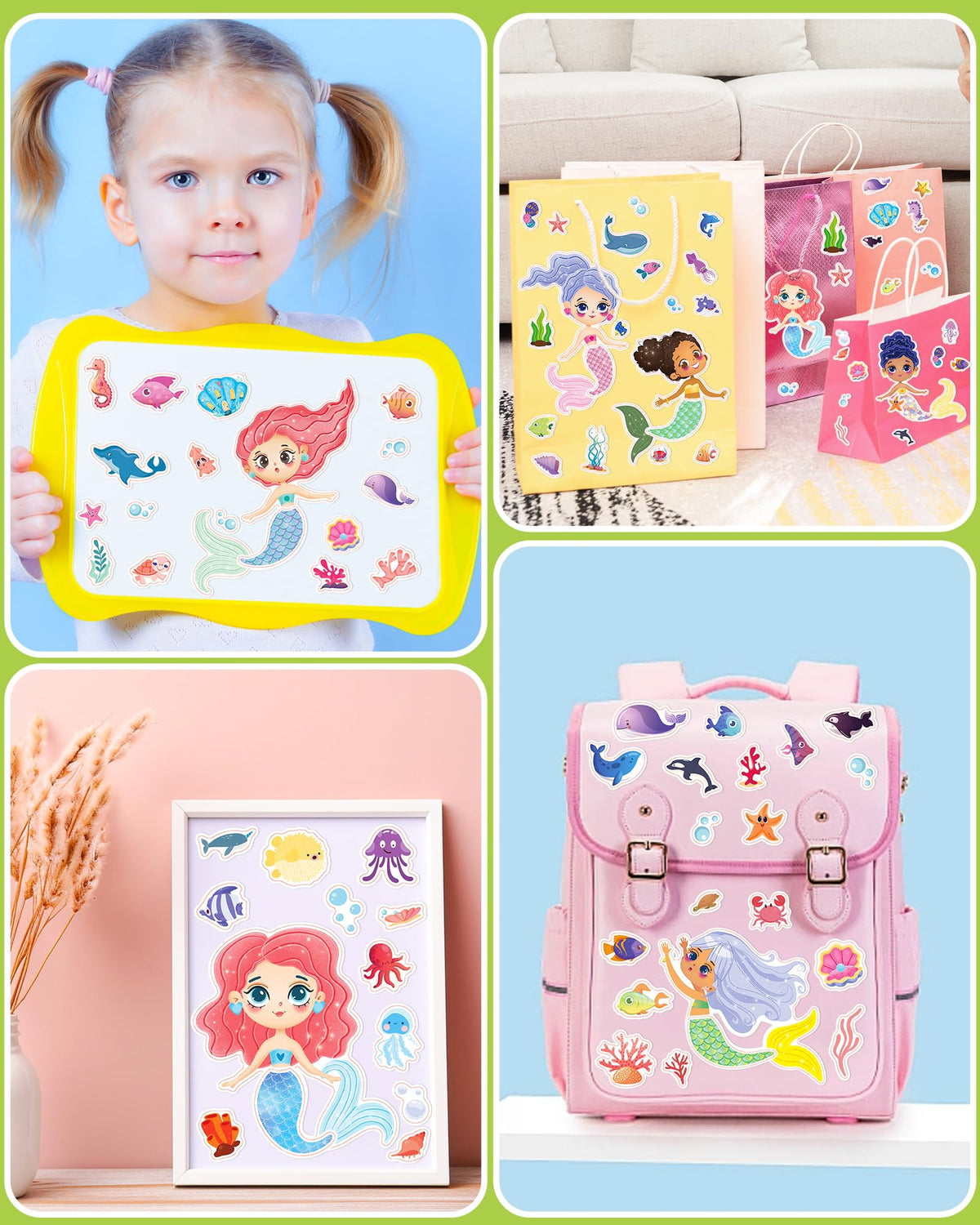 24 Pcs Make Your Own Axolotl Sticker, Party Favors Face Stickers for Kids