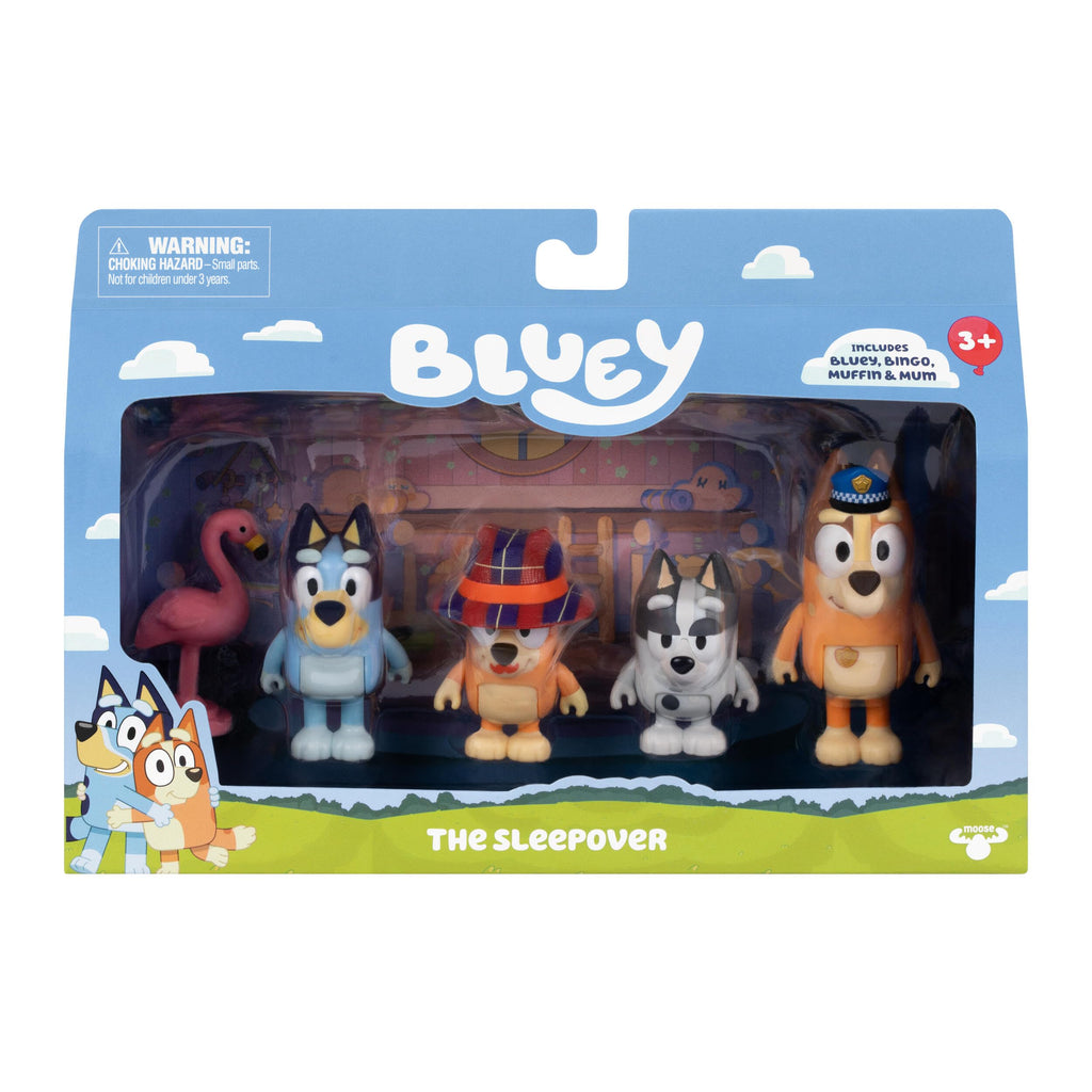 Bluey Family Figure 4-Pack, Poseable Toys with Bingo & Bandit