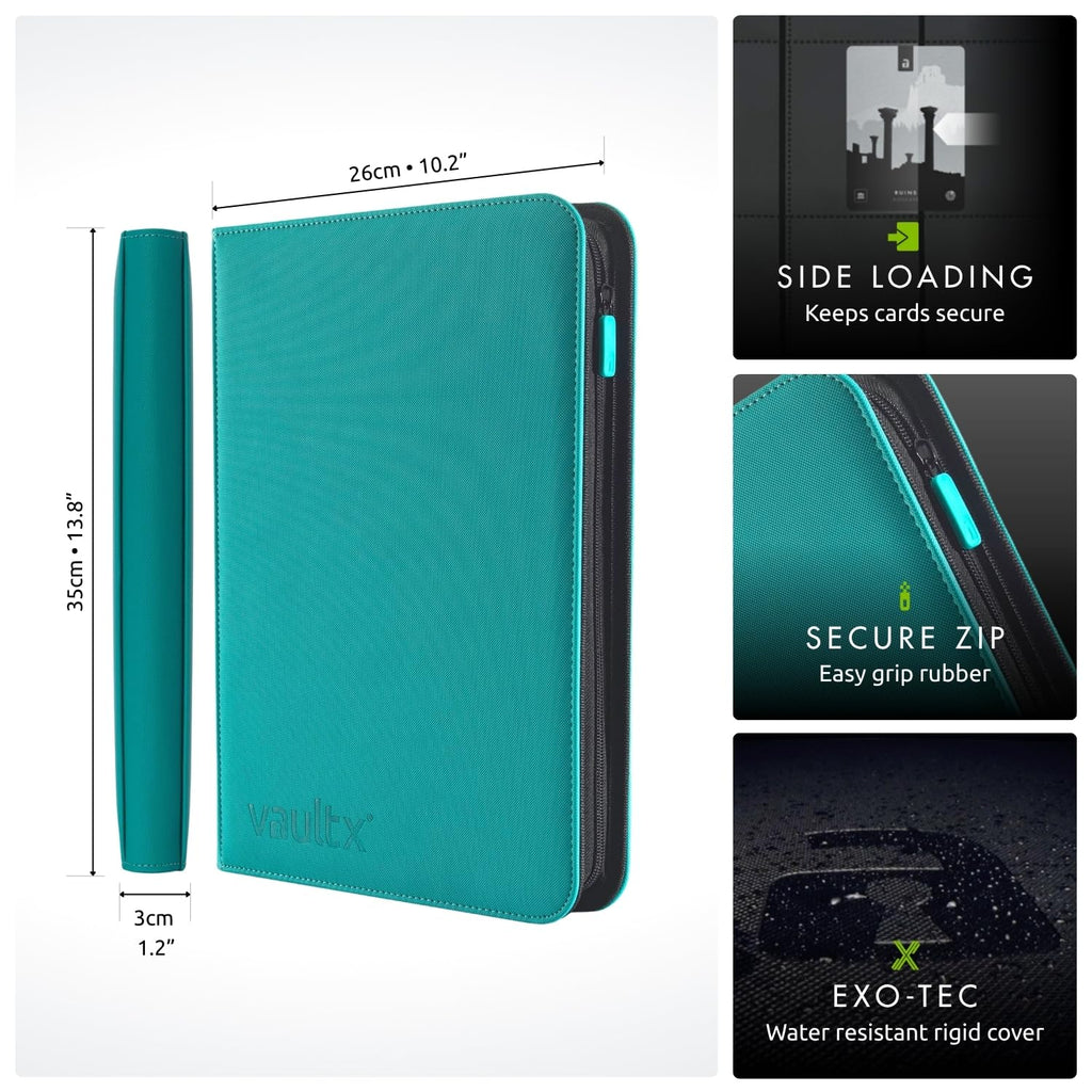 Vault X 9 Pocket Zip Trading Card Binder 360 Cards Exo-Tec (Black)