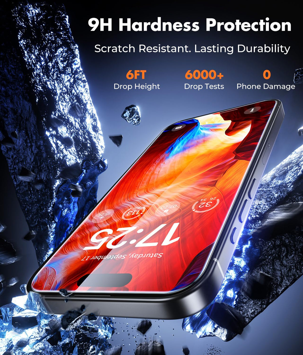 UNBREAKcable 2-Pack Screen Protector for iPhone 17 Pro Tempered Glass