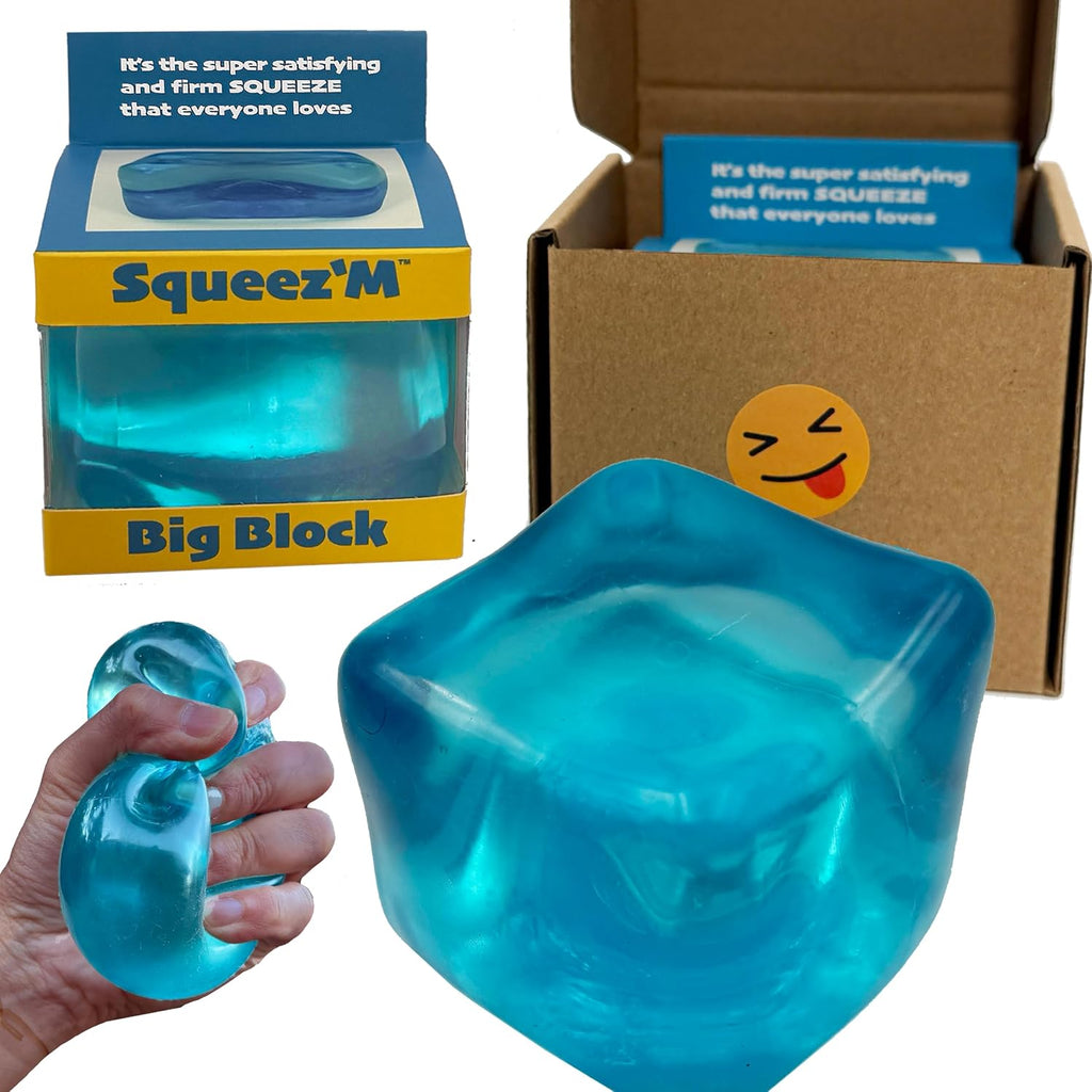 Original BigBlok Premium Stress Cube, Squishy Fidget Toy, Kids & Adults