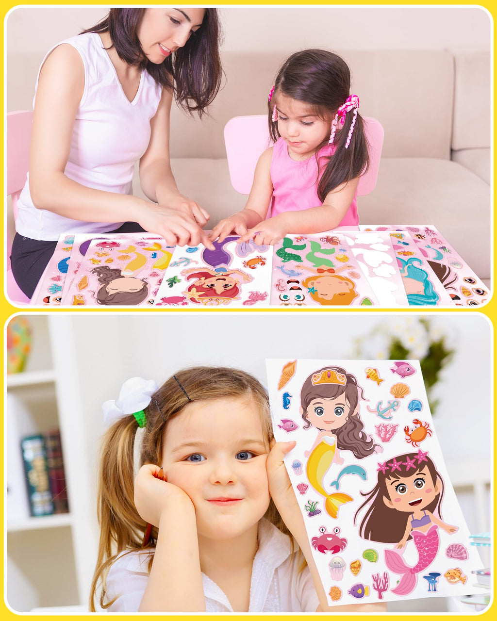24 Pcs Make Your Own Axolotl Sticker, Party Favors Face Stickers for Kids