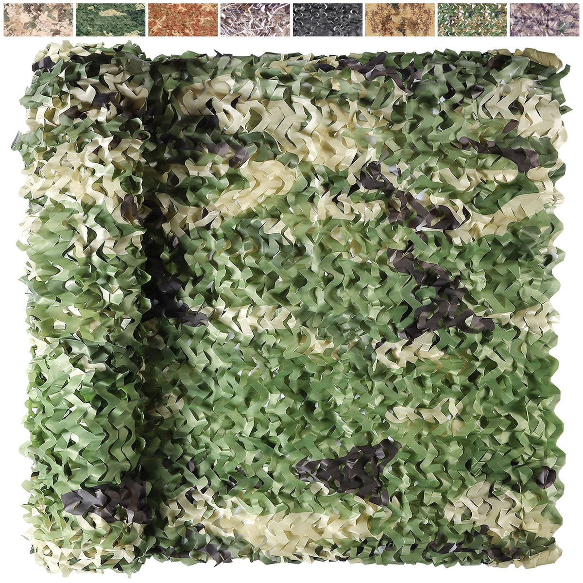 Camo Netting Camouflage Netting 20x20 10x20 10x10 Bulk Roll Burlap Camo Tarp Sunshade Net for Hunting Blind Dinosaur Birthday Jungle MilitaryTheme Party Decoration Camping Shooting