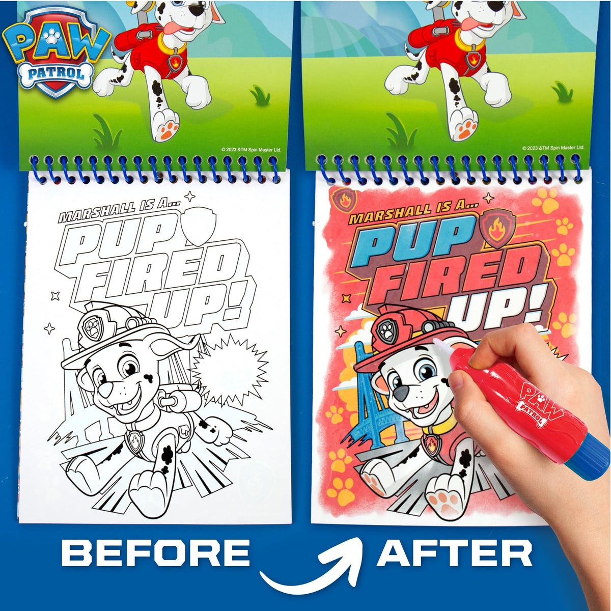 Horizon Group USA Bluey Aqua Art - Reusable Water Reveal Activity Pages With Water Pen for No-Mess Drawing and Coloring