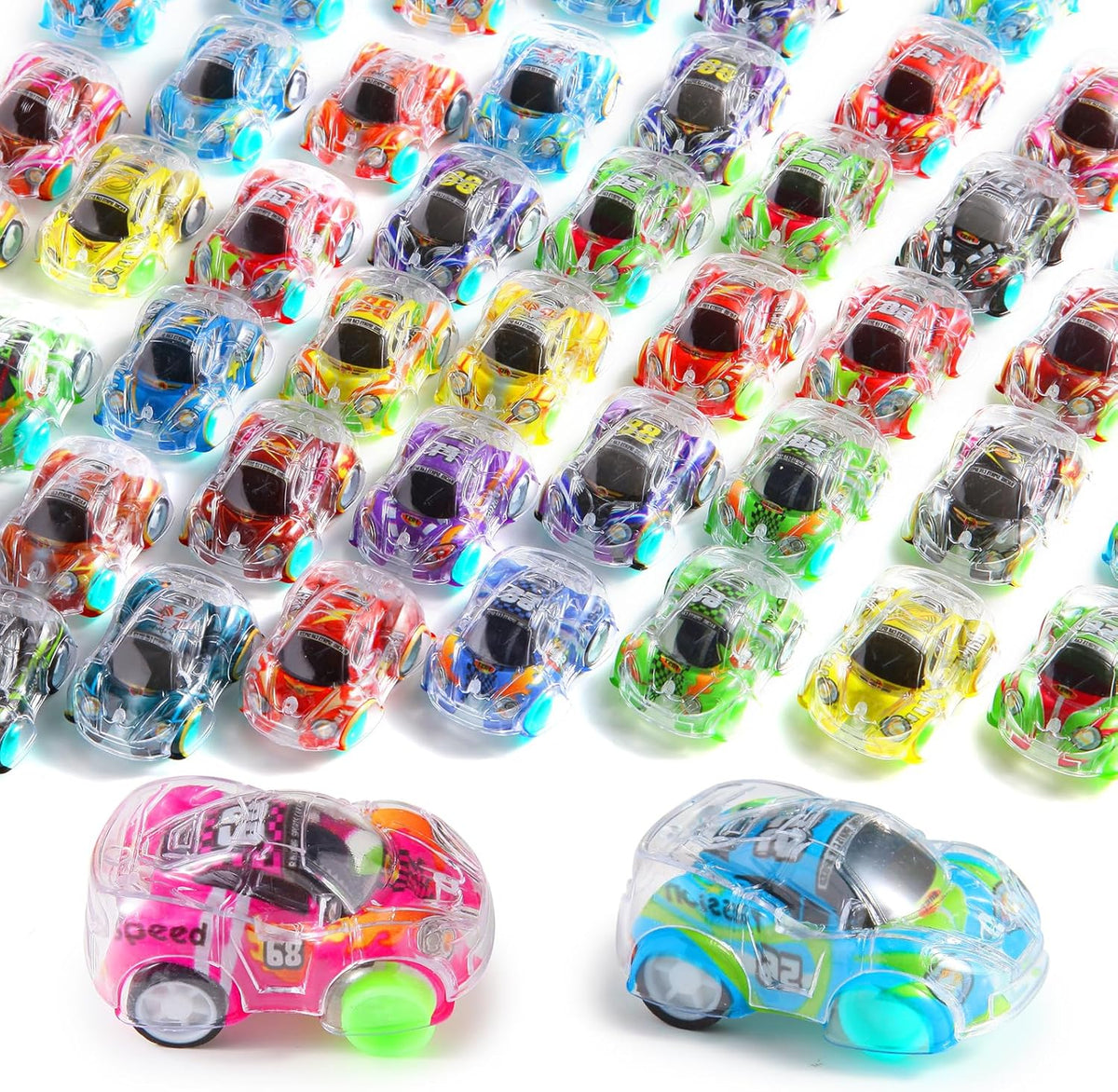 50 Pcs Mini Pull Back Cars Set, Pull Back Racing Vehicles for Kids, Bulk Toys Party Favors Treasure Box, Classroom Prizes, Pinata Fillers,Goodie Bag Stuffers for Boys Girls
