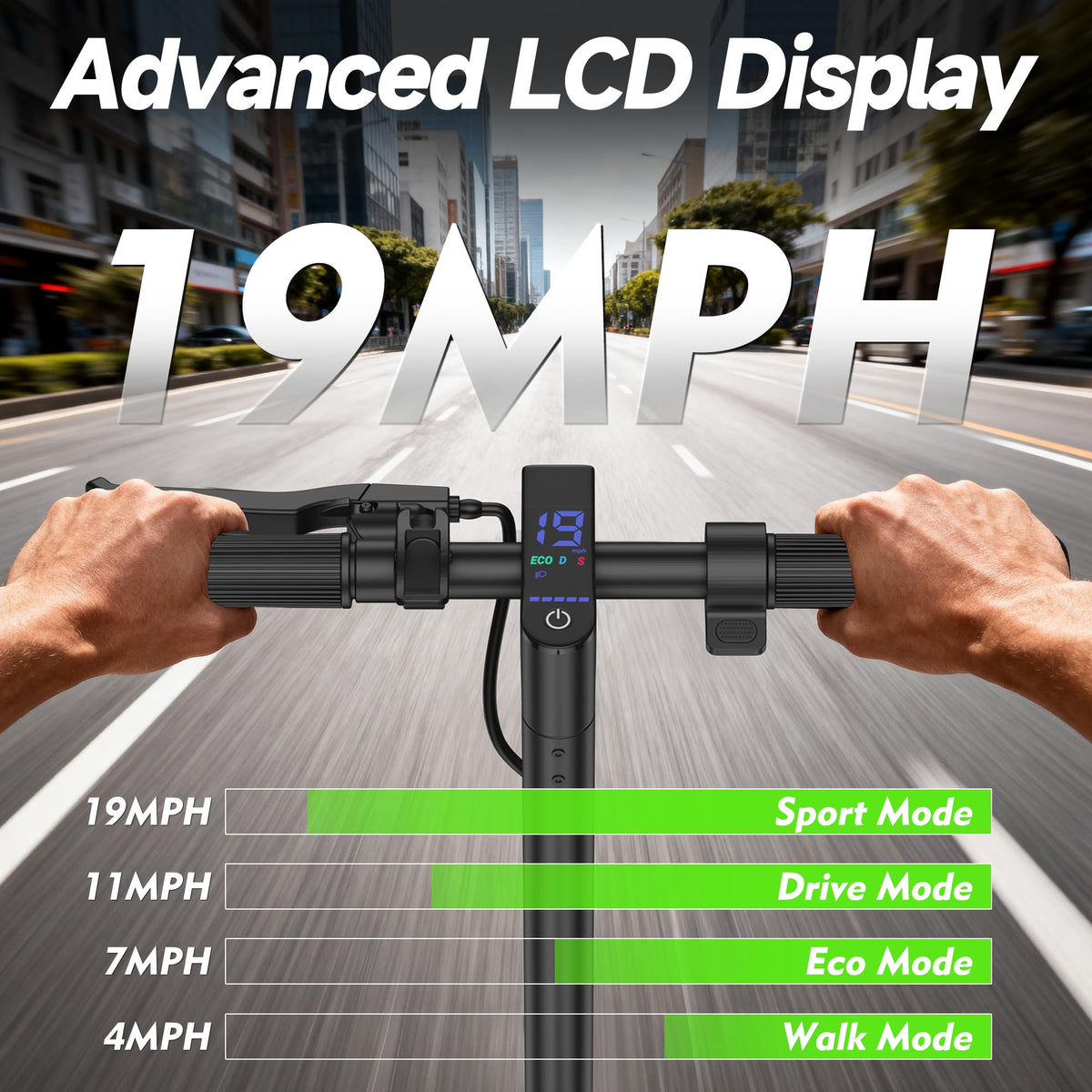 VOLPAM Electric Scooter, 350W/500W Motor, 21/28/40 Miles Long Range